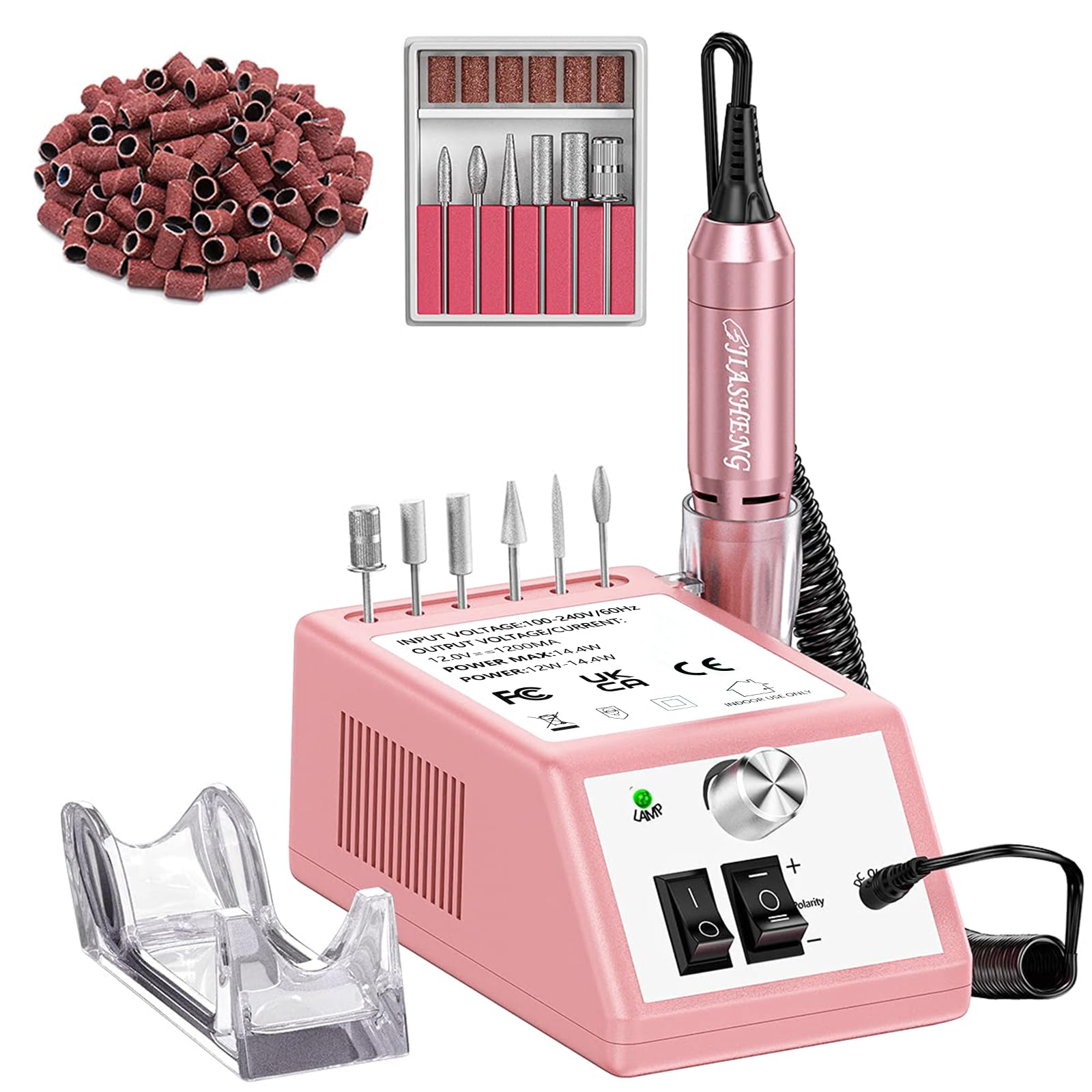 Nail Drill Set ネイルマシン ピンク Amazon.com: JIASHENG Nail Drill, 20000rpm Professional Electric