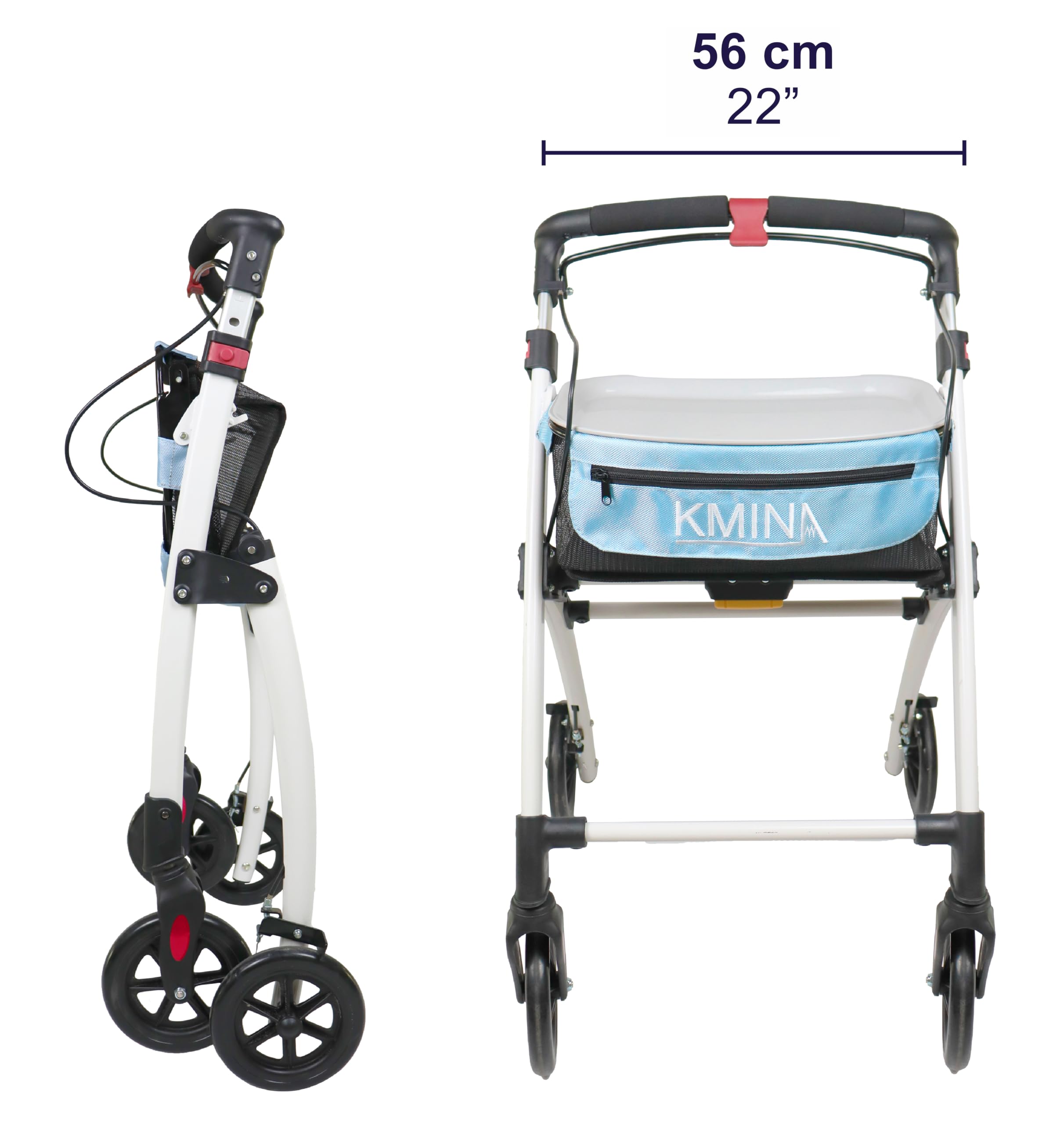 Amazon | KMINA PRO 歩行器 高齢者用 室内 歩行車 四輪 小型 手押し車