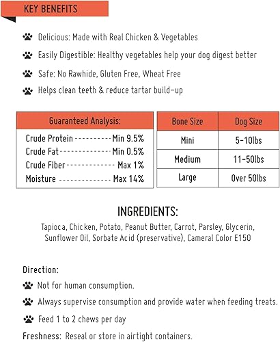 Miniatura 10 de LuvChew El hilo dental triple libre de cuero crudo trata medio 5pcsbag