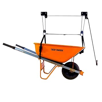 StoreYourBoard Wheelbarrow Ceiling Storage Hoist | Hi-Lift Home & Garage Hanging Pulley Rack