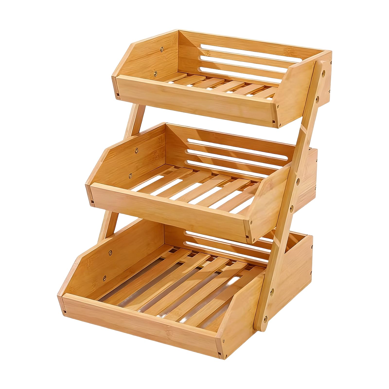 ZEPFJHE Fruit and Vegetable Drying Rack, Natural Wood Space Saving Design for Dishes and Utensils Wood Kitchen Produce Drainer