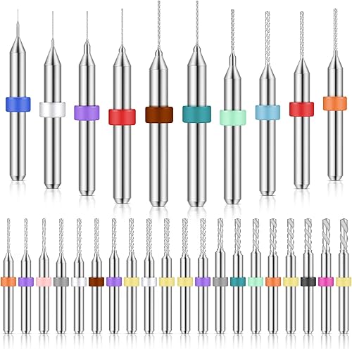 Miniatura 8 de Juego de micro brocas de carburo de tungsteno, placa de circuito de impresión PCB de acero de tungsteno, flauta cnc, fresadora CNC para placa de