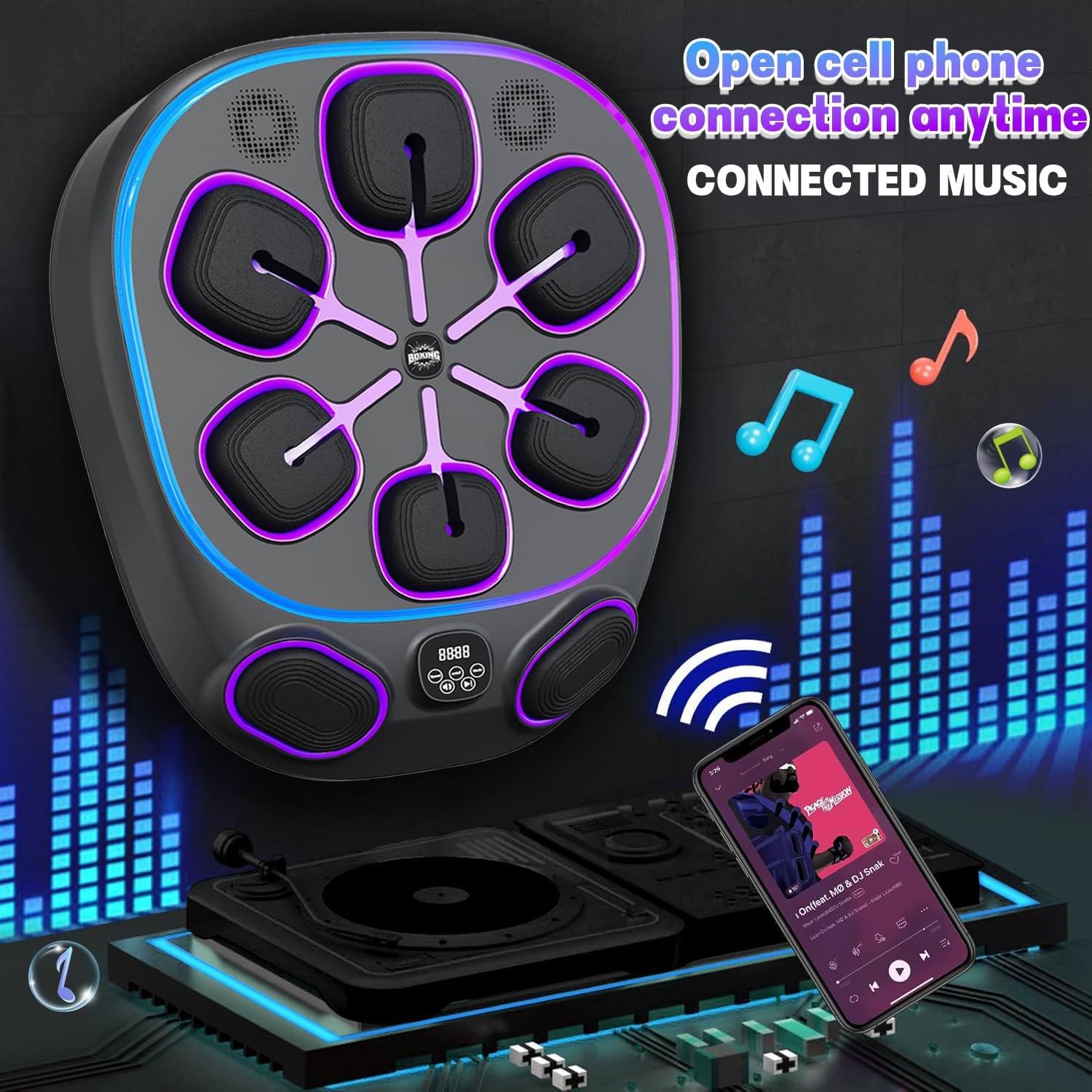 Music Boxing Machine Pro 2025-24'' x 19'' Interactive Punching Bag