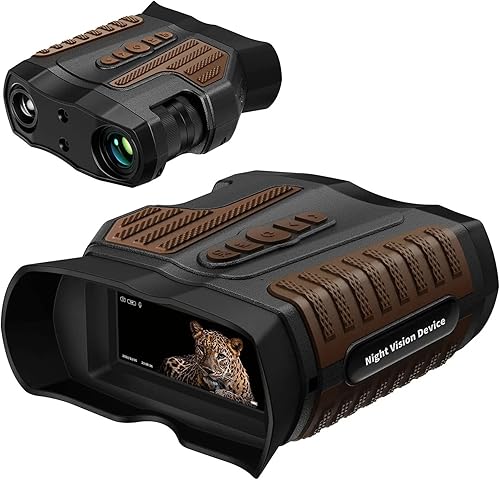 BDBD Gafas de visión nocturna  Prismáticos digitales infrarrojos de visión nocturna 10X zoom óptico 8X cámara de caza digital telescopio para