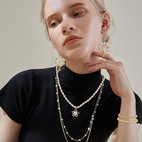 Miniatura 4 de PH PandaHall 400 cuentas de oro lisas de 0.157 pulgadas chapadas en oro de 18 quilates, cuentas espaciadoras redondas de larga duración, cuentas