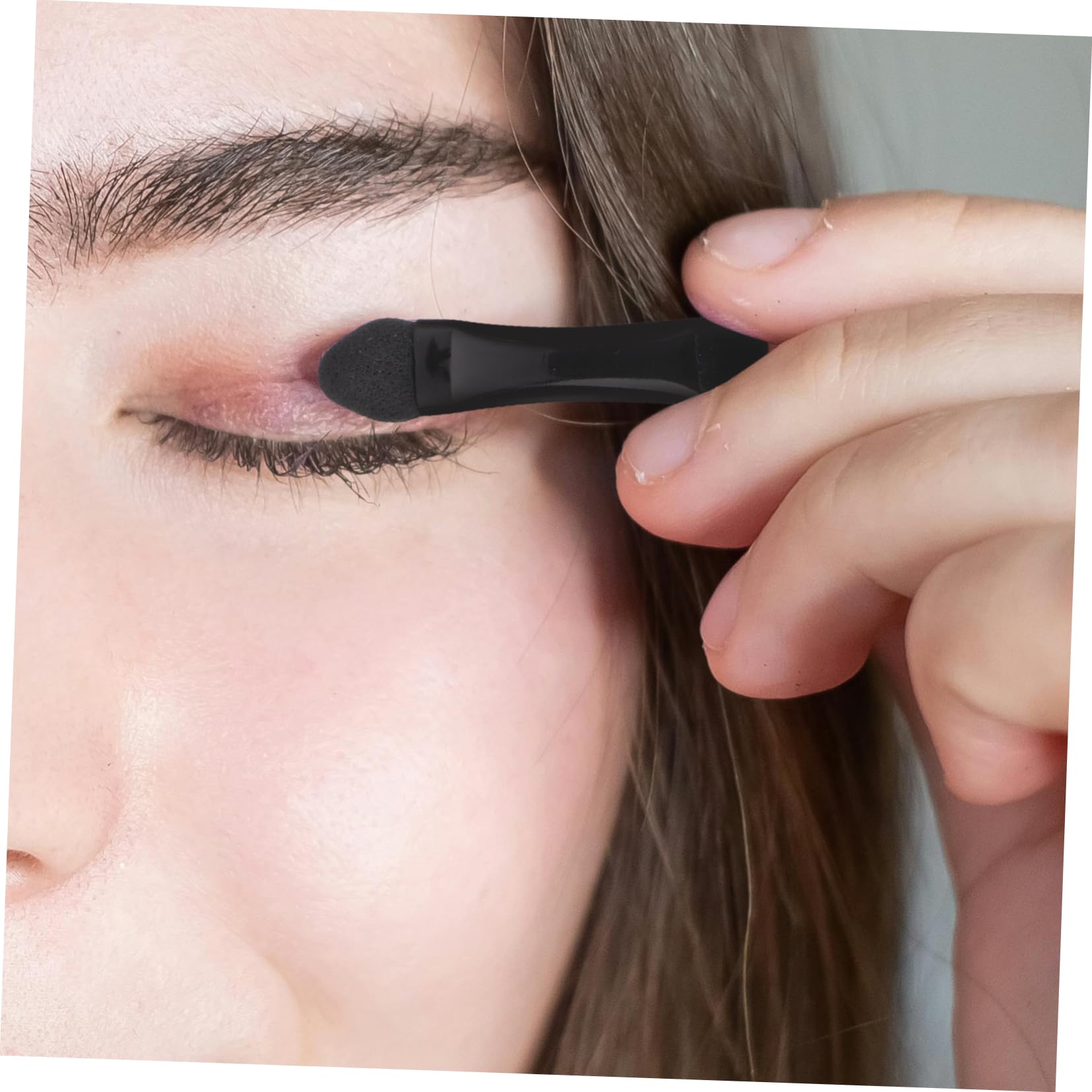 TOVINANNA 50pcs Makeup Eyeshadow Alicators Double-ended Eyeshadow Brush for Women Comfortable Touch Non-slip for Travel