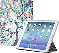 Vista 11 de RUBAN Funda para iPad Air 2 (versión 2014) – Delgado Ligero Protector Smart Shell Anti-Antiarañazos Antiarañazos Flexible Suave TPU Back Cover Stand