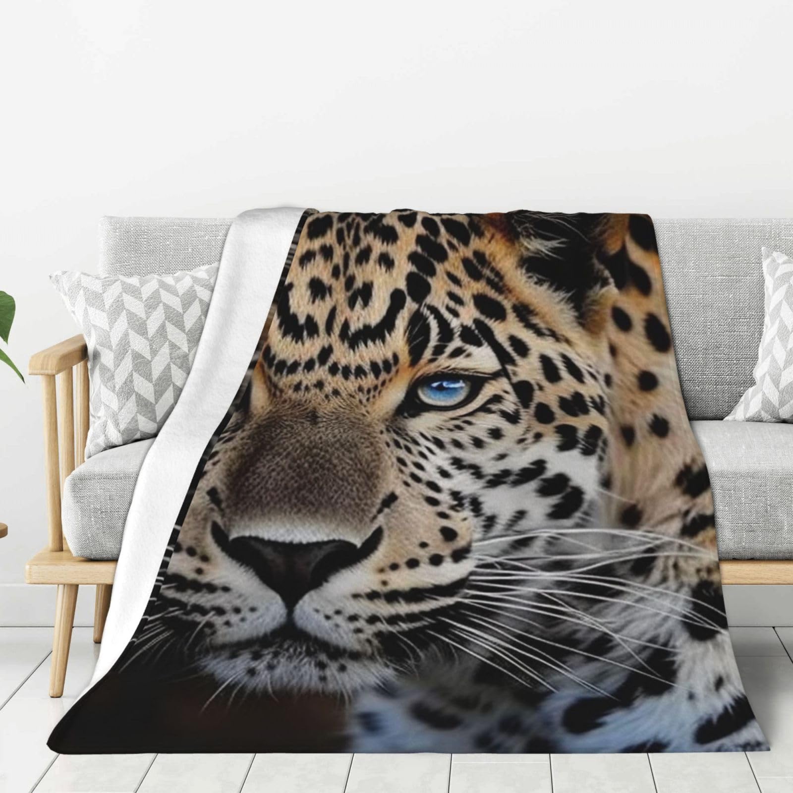 Leopards Tiger Throw Blanket Plush Flannel Fleece Blanket, Soft Lightweight Cozy Blankets 40"X30" for Bed Couch Sofa Travel