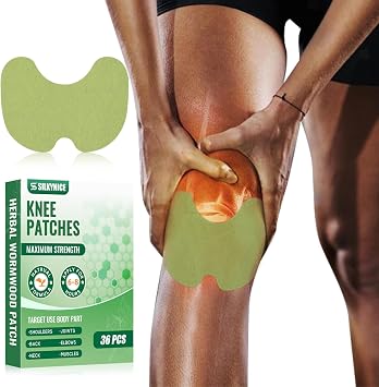 Knee Relief Patch,Heat Patches,36 Count Natural Herbal Knees Patches Kit for Bone on Bone,Wormwood Relieving Paste Patch Products