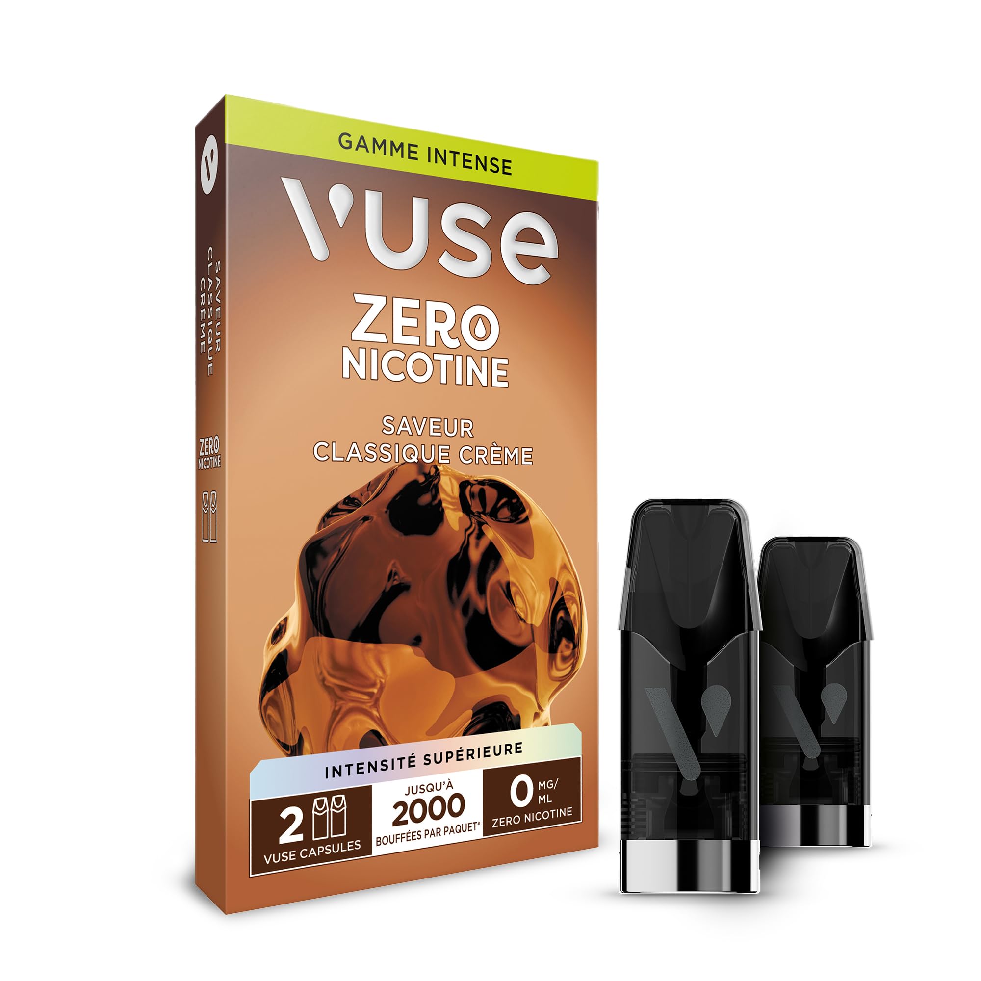 Vuse Capsules Gamme Intense, Classique Creme Lot de 2, jusqu'à 1000  bouffées* par capsule, compatibles avec les cigarettes électroniques Vuse, sans  nicotine, 2,0 ml d'e-liquide par capsule : Amazon.fr: High-Tech