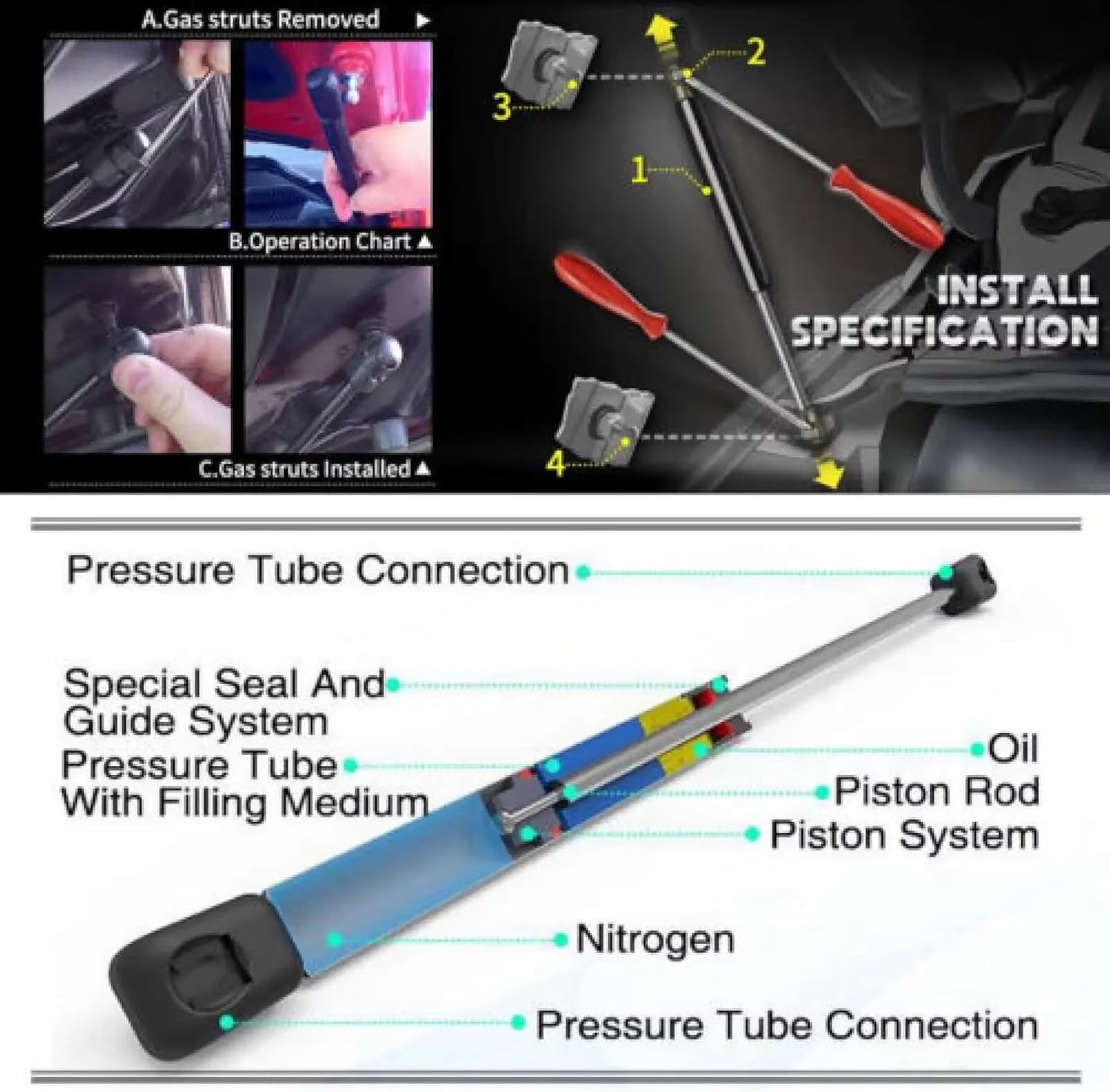 Compatible With TT TTRS 8J MK2 Coupe Roadster 2010 2011 2012 2013 Compatible  With TT TTRS 2007 2008-2010 2011 2012 2013 2014 フードラッチハ エンジン  フードラッチリリースハンドルレバーアウディ 8J MK2 TT TTS TTRS クーペロードスタークワトロ 2007-2014 ... リアゲート サポート Compatible With TT Coupe 2006 2007 2008 2009 2010 2011