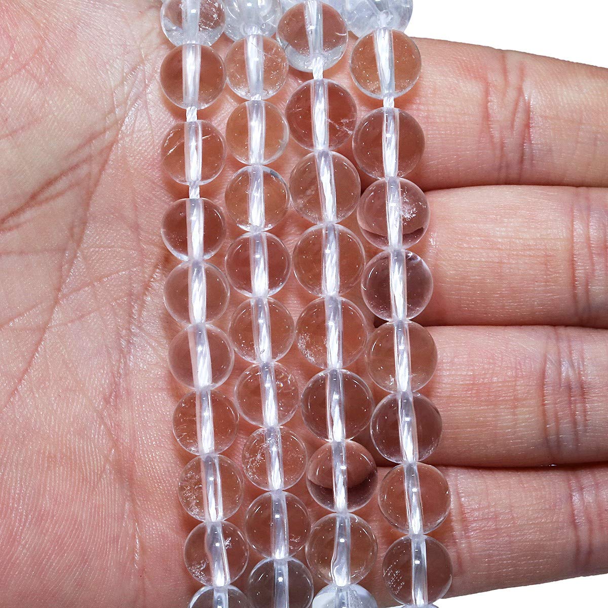 KYEYGWO Rondes Perles en Vrac de Chakra Pierres, Perles de Pierre Naturelle pour Fabrication de Bijoux Bracelet Collier Bricolage, 15, ite