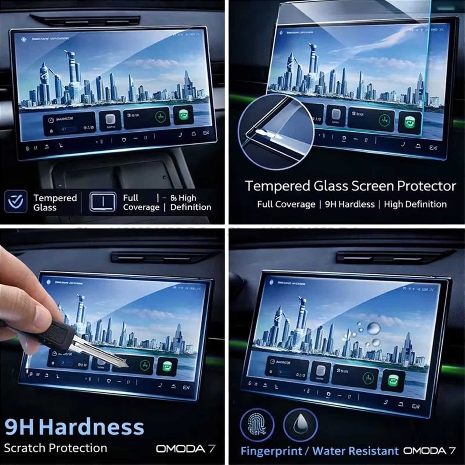 Auto GPS Proteggi Schermo Pellicola Proteggi Schermo Vetro Temperato 15.6 Pollici Centro Navigazione GPS Touch Strumento 8.8 Per OMODA 7 C7 2025 2026 Protettiva Schermo GPS