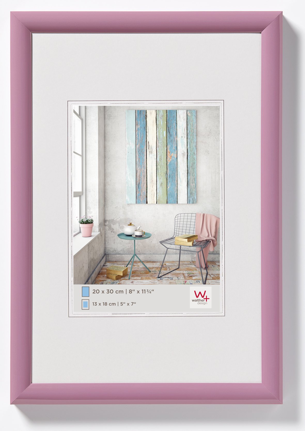 walther design KP030Y Trendstyle Kunststoffrahmen, 20x30 cm, flieder