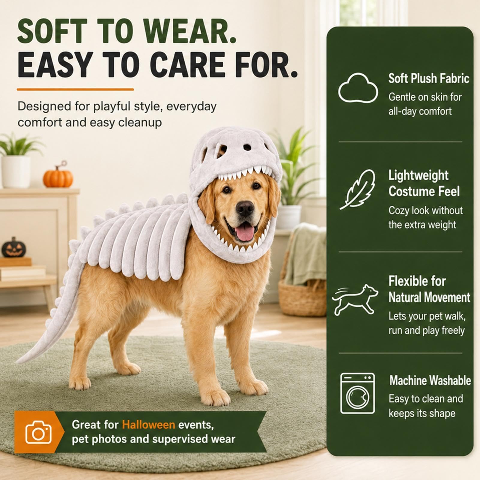 Costume Halloween Da Scheletro Per Cani Vestiti Divertenti Cosplay | Costumi Halloween Cani Per Feste Di Vacanza Cosplay Maschera Teatro Festival Spettacolo Palco