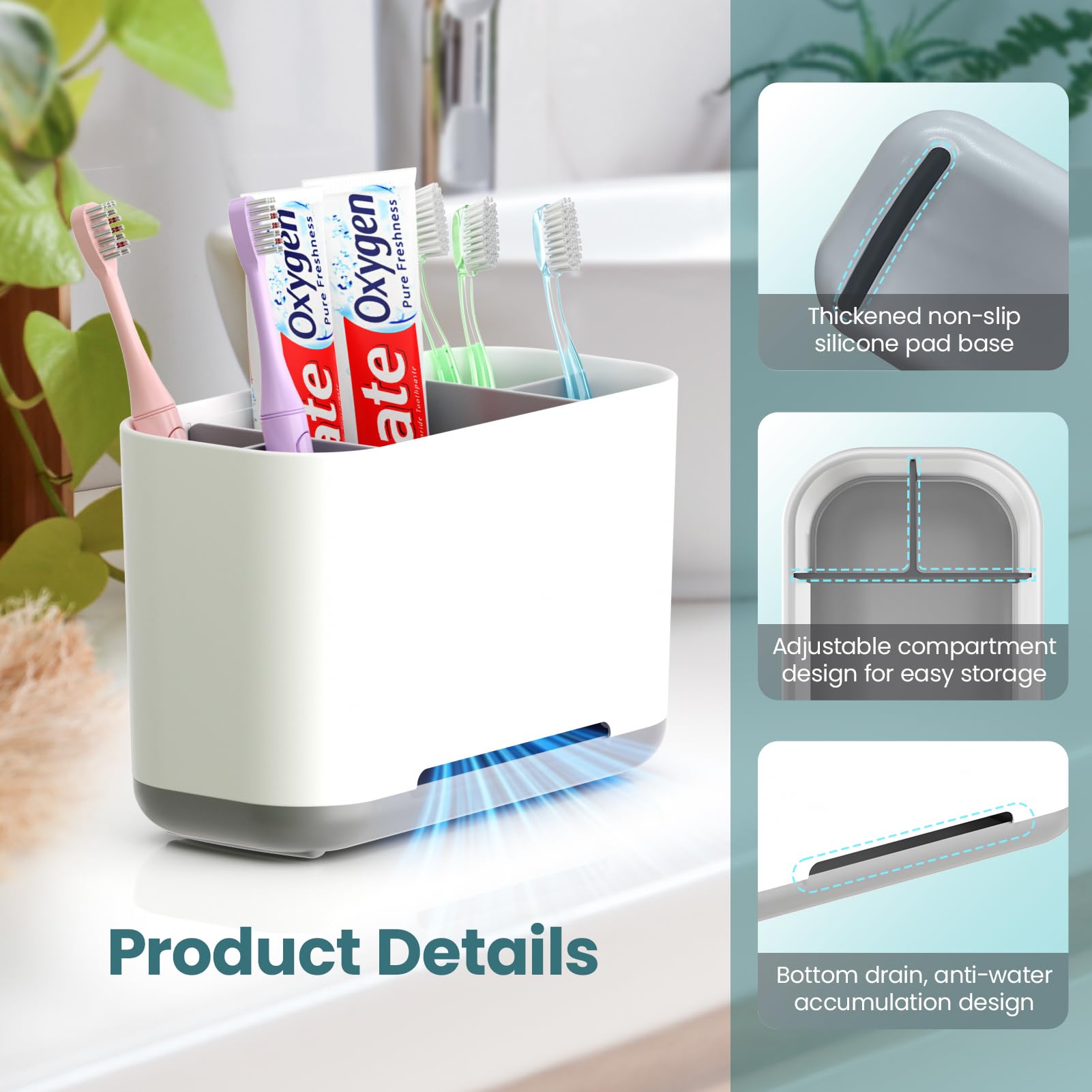 Porte Brosse à Dents Support Brosse à Dents GlasFlength - 5