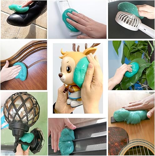 Miniatura 6 de ASFSKY Gel de limpieza para limpiador de polvo de automóvil, limo interior de automóvil para detallar masilla para polvo y suciedad en las esquinas,