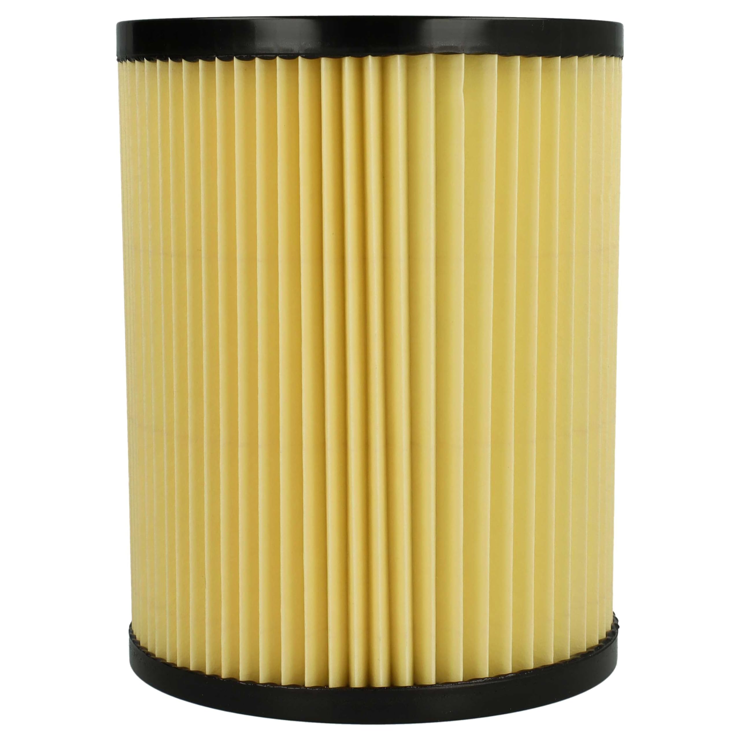 vhbw 3x filtro a pieghe piatte sostituisce Hikoki Hitachi 750435, 710060 per aspiratore - nero/giallo