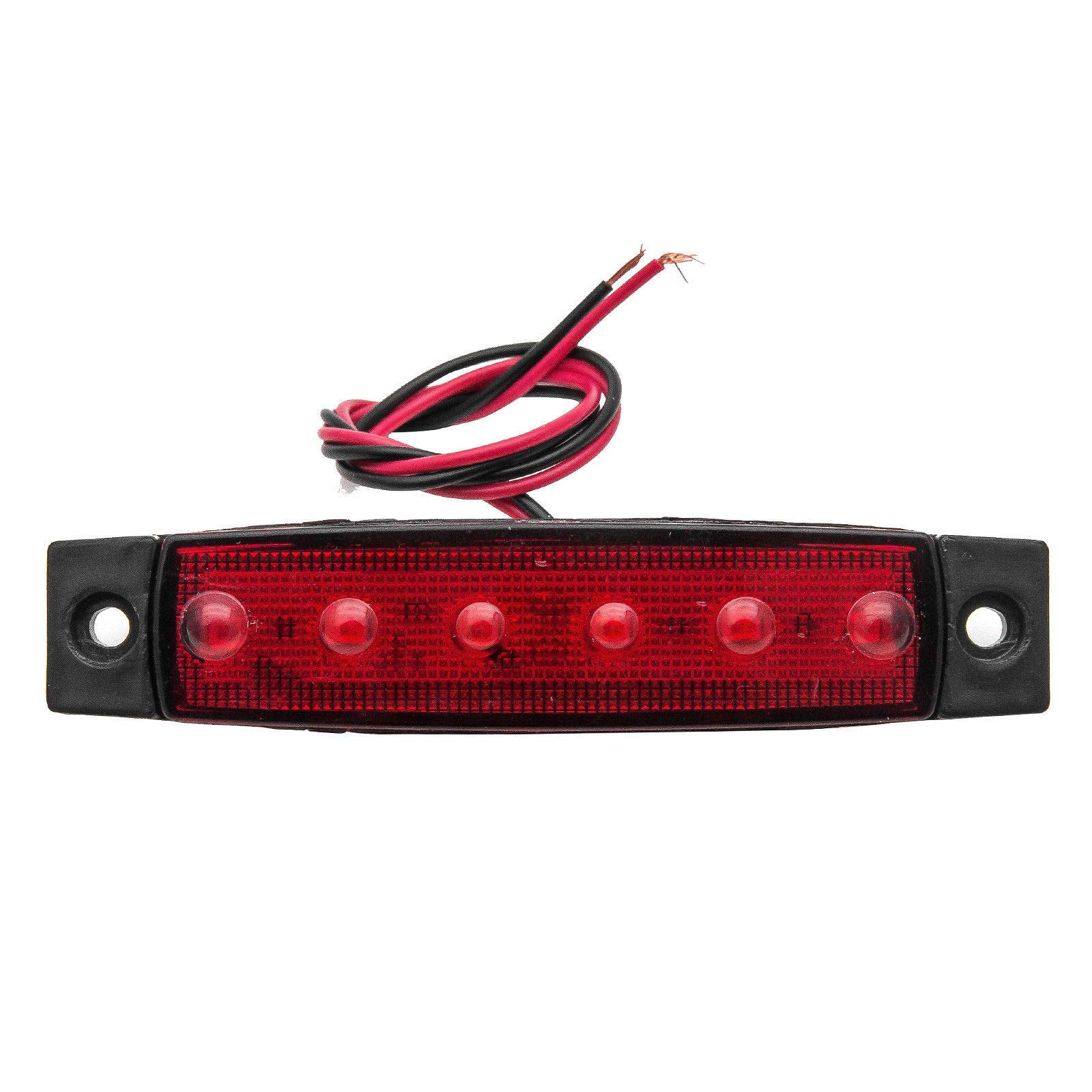 Maso 30PCS 12V 6LED SMD bianco & giallo & rosso indicatori di direzione luci laterali lampade di plastica per camion rimorchio camion