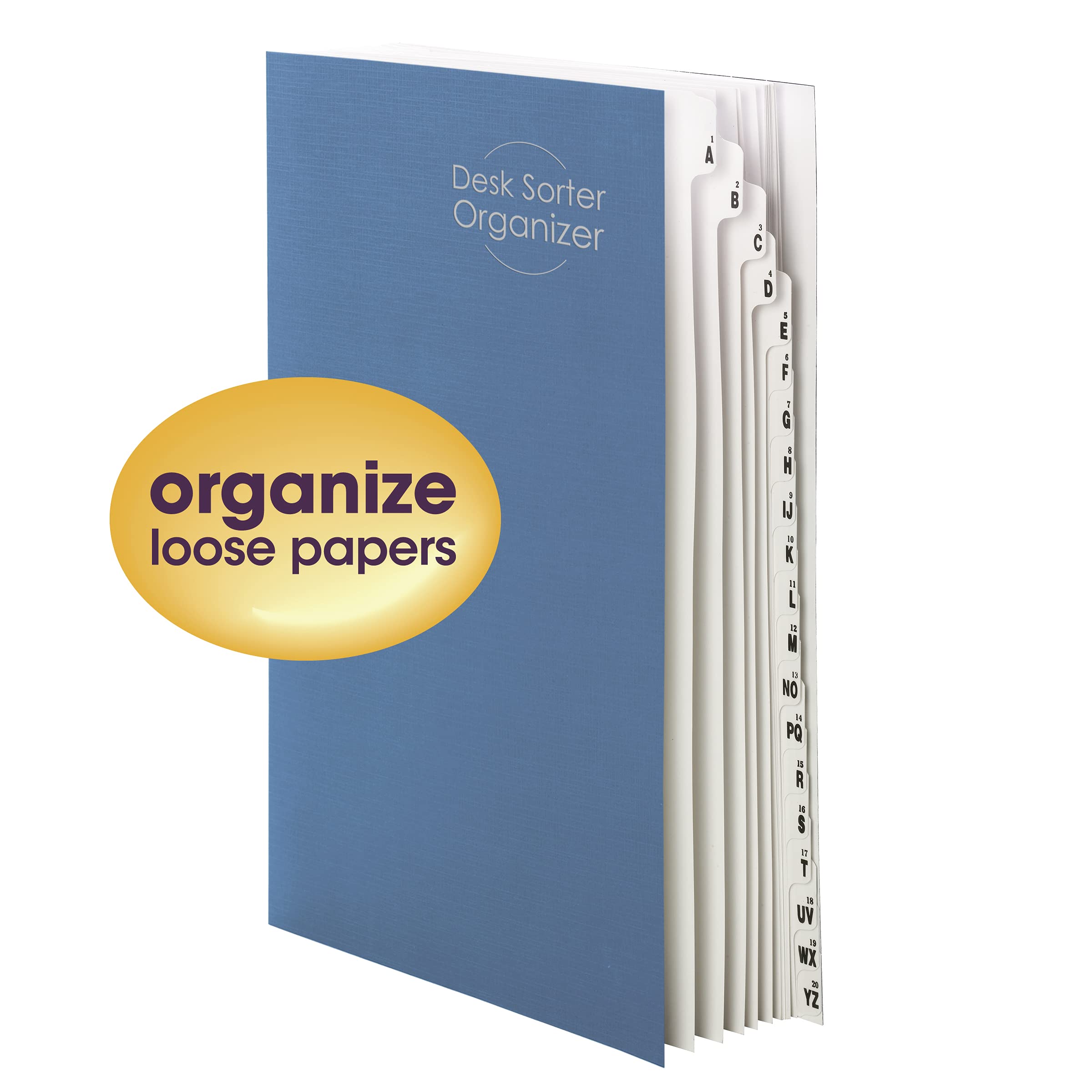 Smead Expandable Office Desk File Sorter, Office Supplies, Alphabetic (A-Z) and Numeric(1-20) Desk Organizer - Image 2