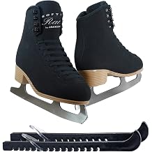 Jackson Softec Rave/Mirage Womens/Girls Ice Figure Skates Bundle with Skate Guards