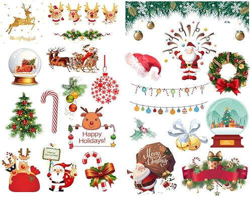 Seasonstorm Kawaii Feliz Navidad Diario Estético Diario Viaje Papel Pegatinas Scrapbooking Papelería Pegatina Flakes Arte Suministros (PK567)