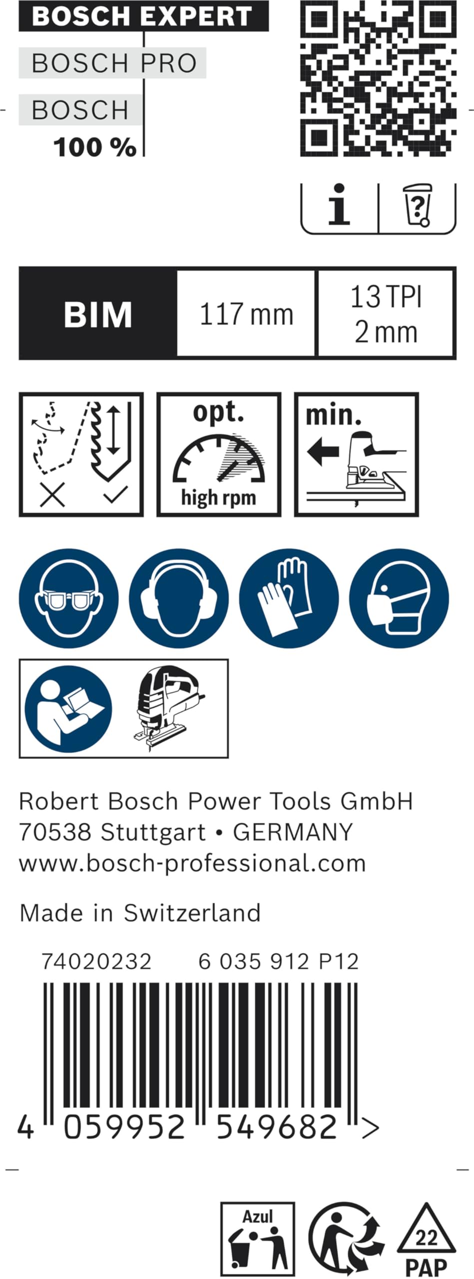 Bosch 25x Lame de scie sauteuse EXPERT Hardwood 2-side clean T308BFP