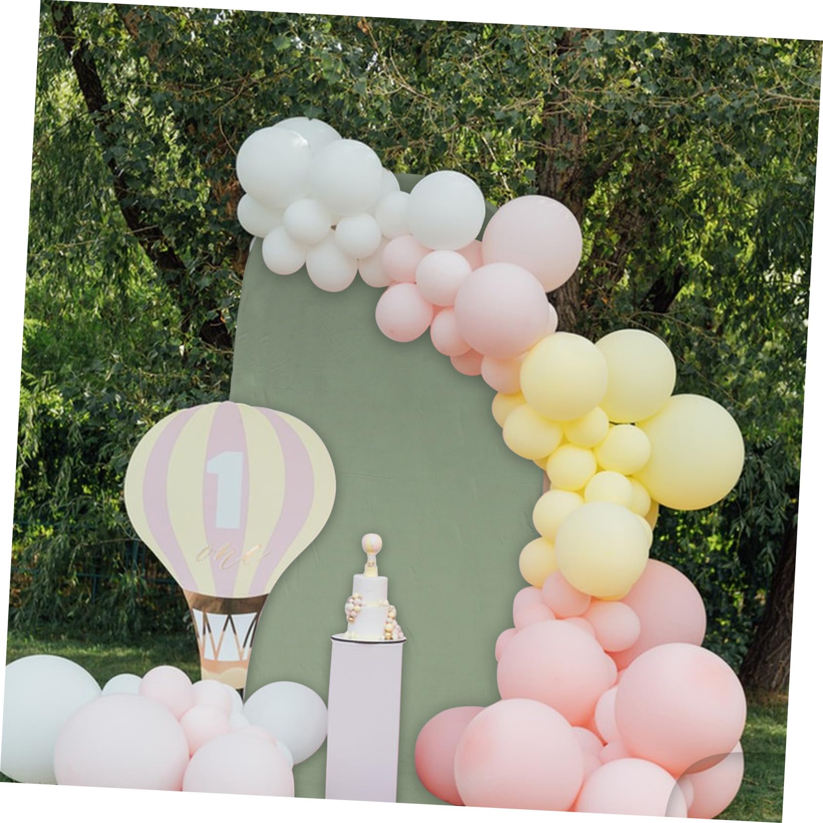 Operitacx Copertura a U in Poliestere per Decorazioni Matrimonio e Feste Tessuto Antirughe per Fondale Stand Adatta per Cerimonie e Party