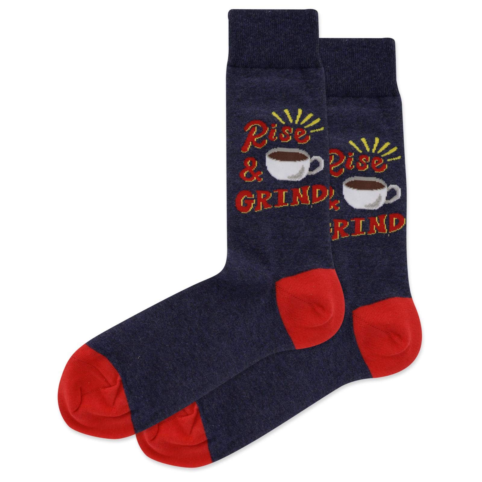 Hot SoxHot Sox Men's Fun Food and Drink Crew Socks-1 Pair Pack-Cool & Funny Novelty Fashion Gifts