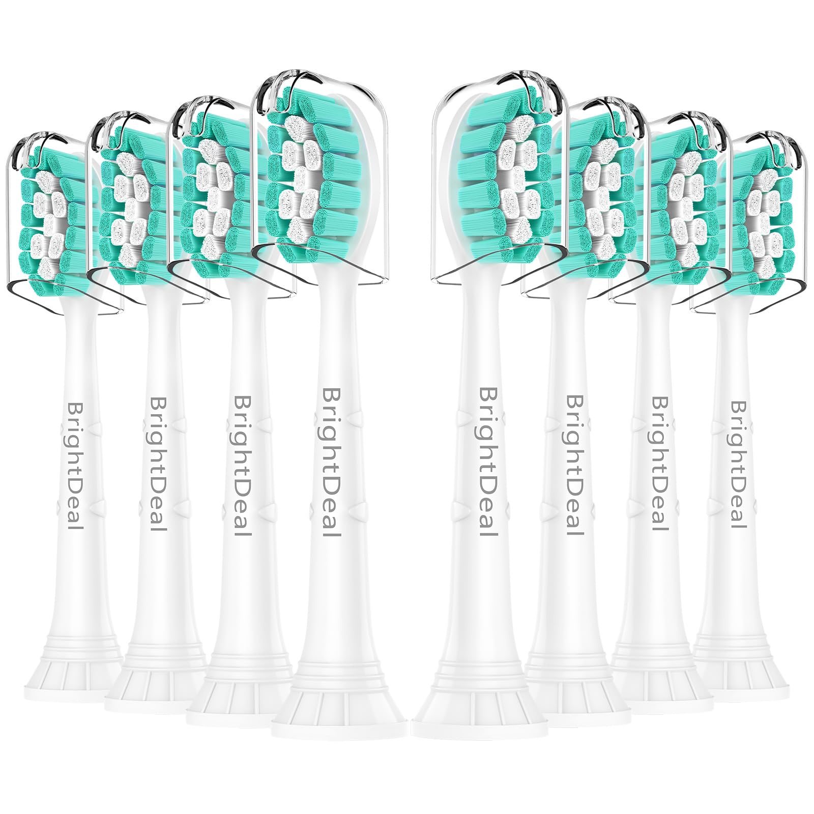 BrightDeal Cepillos de Repuesto Compatibles con Philips Sonicare - Accesorios Cabezals de Repuesto Compatibles con Sonicare HealthyWhite Cepillo de Dientes Eléctrico, 8 Blanco