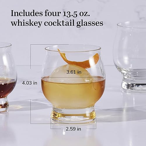 Miniatura 3 de Libbey Juego de 4 vasos de whisky Bourbon de Kentucky, vasos de cóctel para barra de whisky de Kentucky Bourbon Trail, vasos de whisky de