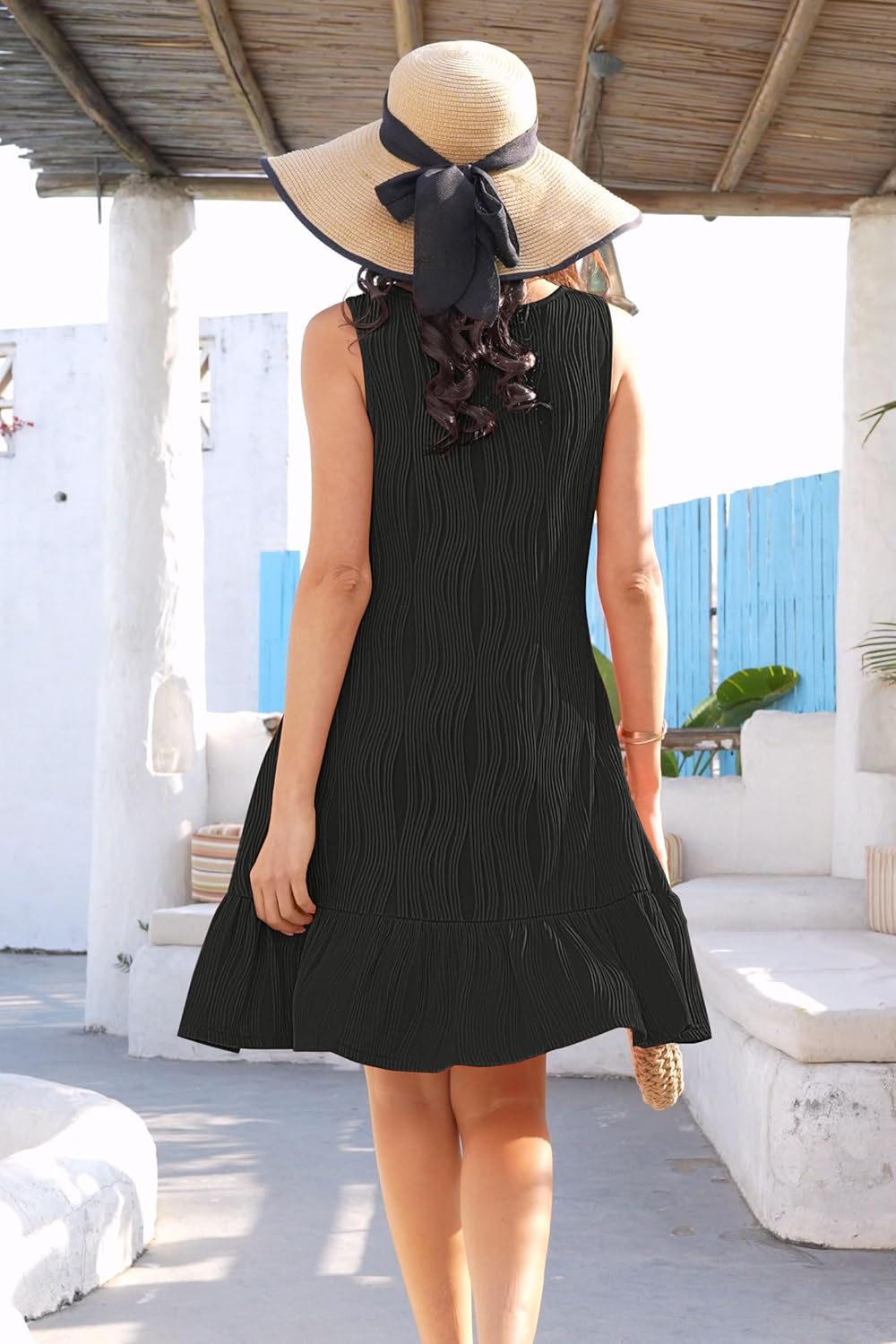 Disamer Womens Sundresses 2026 Vacation Beach Dresses Swimsuit Cover Ups Sleeveless Button Down Spring Sun Summer Dress - Image 5