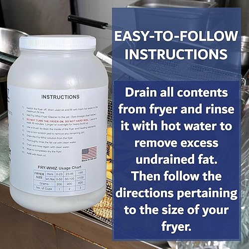 Miniatura 9 de Fry-Whiz - Limpiador de freidora profunda polvo de limpieza de freidora sin espuma freidora Magic Clean Hervir polvo para eliminar los depósitos de