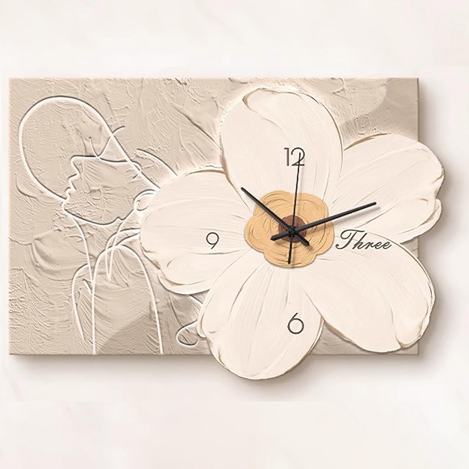 Breaker Box Cover Decorative with a Clock, Metal Picture Frame Decorative Electrical Panel Cover, Stylish Painting(Green,51x41 cm/20.1x16.4 in)