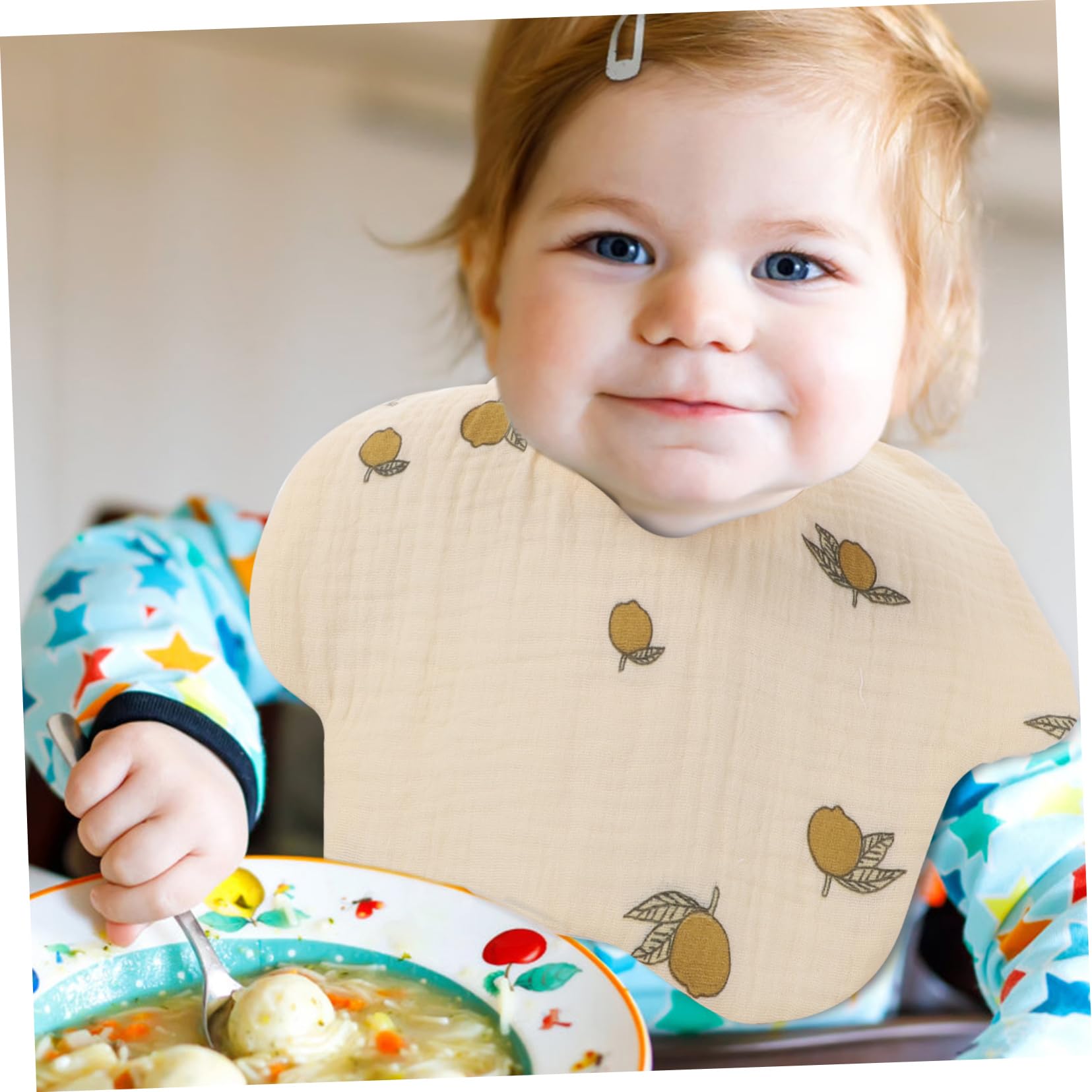 ibasenice Baberos babero para la dentición para bebe de bebé disfraces infantiles clothes toalla de saliva giratoria paños para eructar neutros algodón