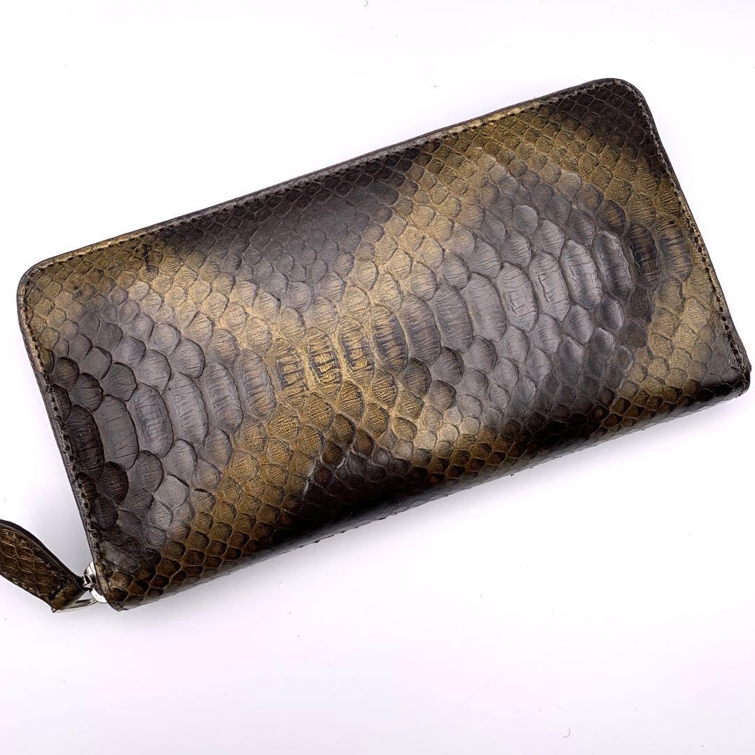 Amazon.co.jp: パイソン財布 長財布 パイソン 財布 本革 蛇革