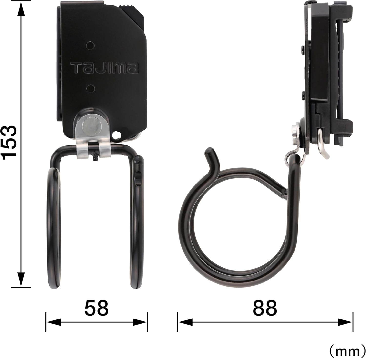 Tajima Safety System, Detachable Tool Holder, High Strength Steel, Hammer Side, Freely, Easy to Put on and Take Off, Attach to Belt Later, Easy to Replace Waist Tools, Choose Only The Tools Used,