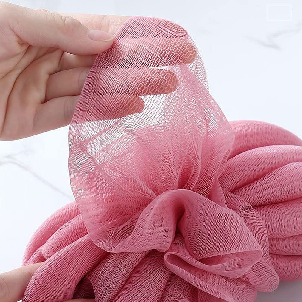 Ręcznik złuszczający Loofah Gąbka do kąpieli Prysznic Długa kąpiel Loofahs Rozciągliwa siatka Złuszczający Loofah Back Scrubber Gąbka do kąpieli pod prysznic dla mężczyzn Kobiety Rękawiczki