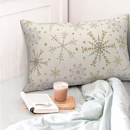 Miniatura 10 de GOLIANDA Juego de 2 fundas de almohada de Navidad de 18 x 18 pulgadas, fundas de almohada de lino decorativas de invierno, Navidad, almohadas rojas