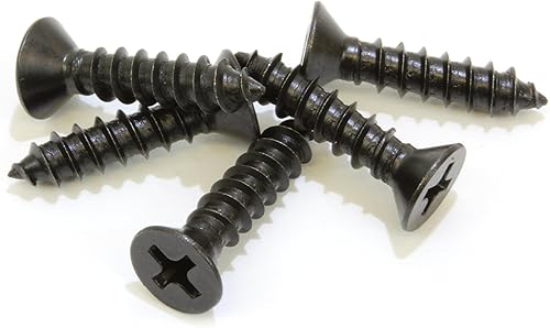 Miniatura 5 de Bolt Dropper Tornillos Phillips de acero inoxidable con revestimiento de óxido negro de 8 x 34 pulgadas (paquete de 100), 18-8 (304) tornillos de