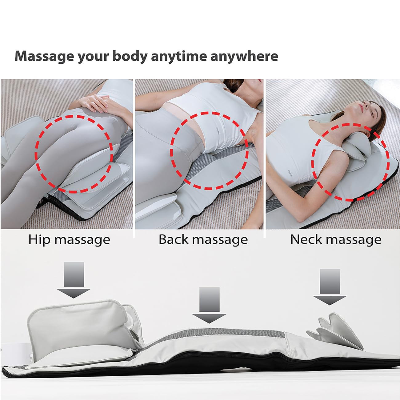2024 Nueva alfombrilla de masaje de estiramiento de cuerpo completo con bolsas de aire. Tracción lumbar 3D: cuello, espalda, cintura, relajación de cadera y alivio del dolor. Almohadilla