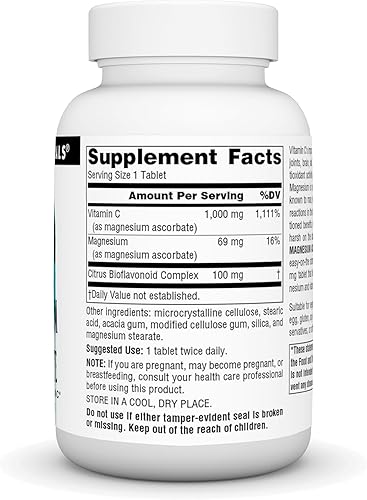 Miniatura 2 de Source Naturals Ascorbato de magnesio, vitamina C no ácida* -1000 mg, 60 tabletas