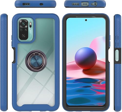 Compatible with Xiaomi Poco M5s 4G Case Cover,Compatible with Redmi Note 10 4G Note 10S 4G Note 11 SE (India) Ring Stand 3 in 1 Phone Case Cover