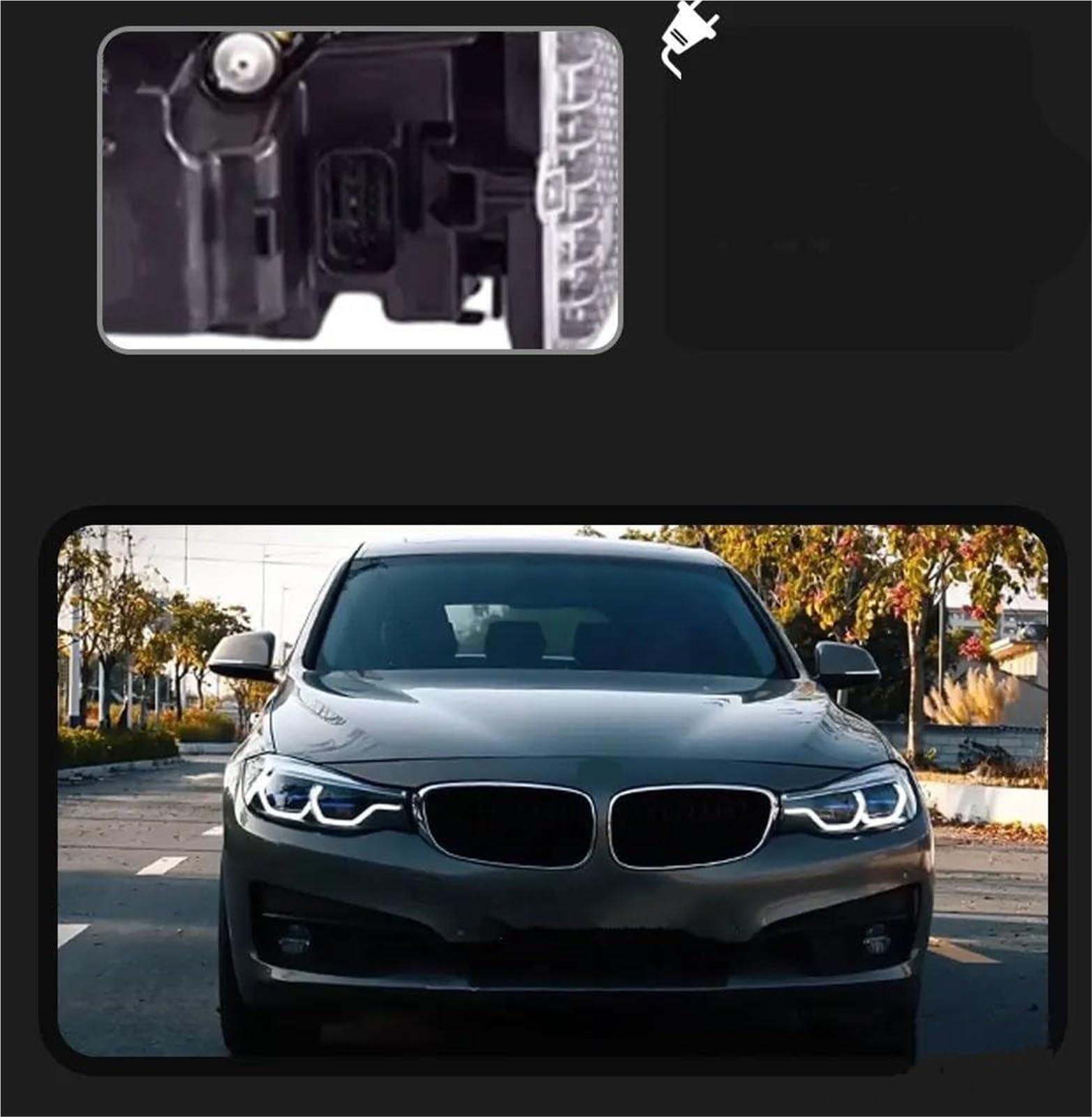 Fari dell'auto Faro anteriore per BMW Serie 3 GT F34 2013-2019, proiettore DRL, fari anteriori, indicatori di direzione