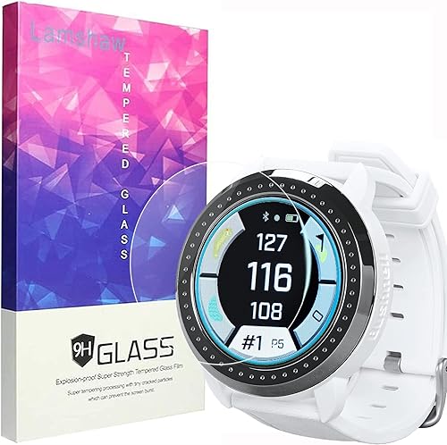Lamshaw Protector de pantalla compatible con Bushnell Ion Elite Watch, 3 unidades Película protectora de pantalla de vidrio templado 9H compatible