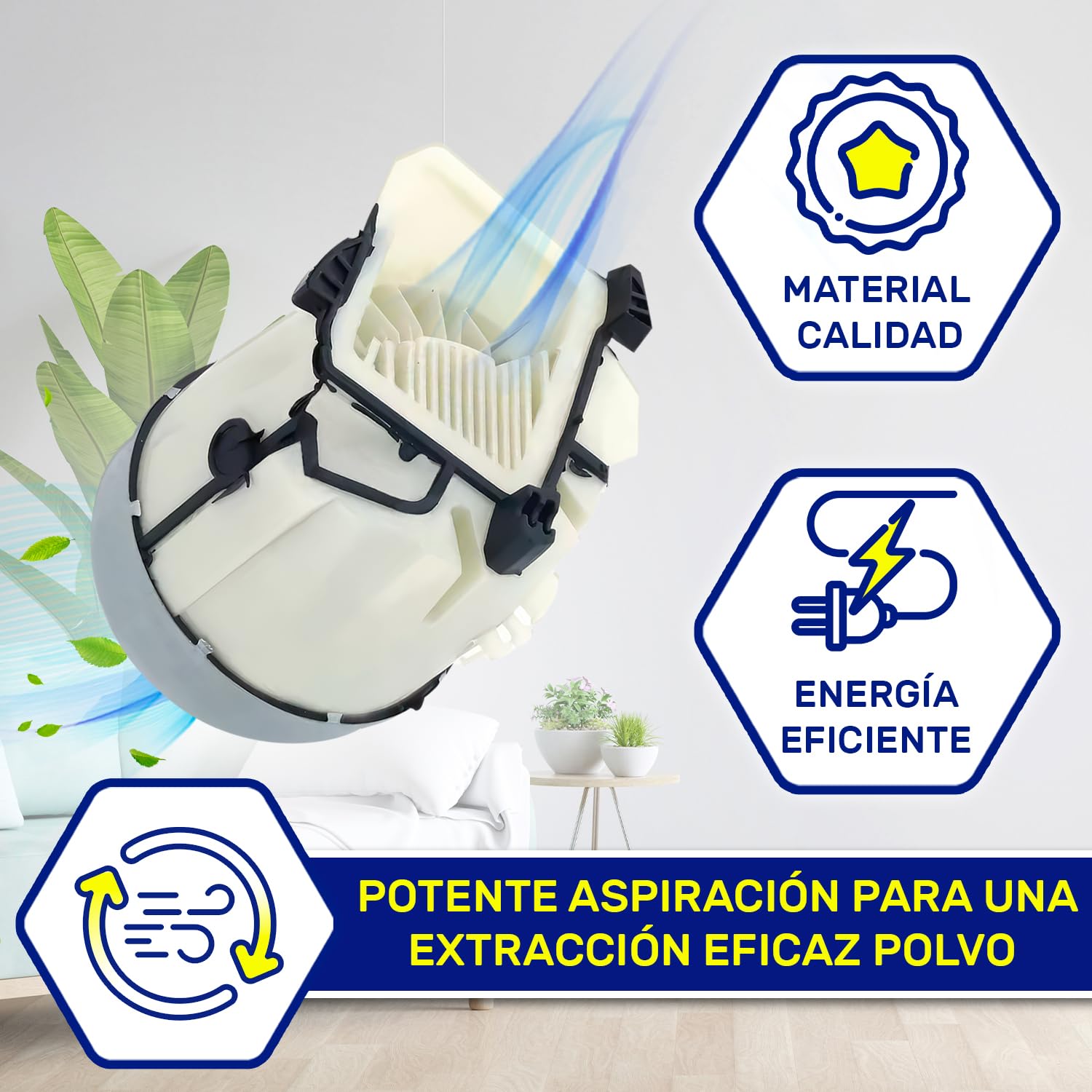 Motor Aspirador 230V para Vorwerk Kobold VK135 VK136 - Garantía de 10 Años - MONTERAL