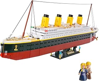 Titanic Ship Model Building Block Brick kit Set Toy for Kids & Adults, 2401 PCS Titanic Cruise Ship Compatible Educational Construction Compatible with Lego Age 6+