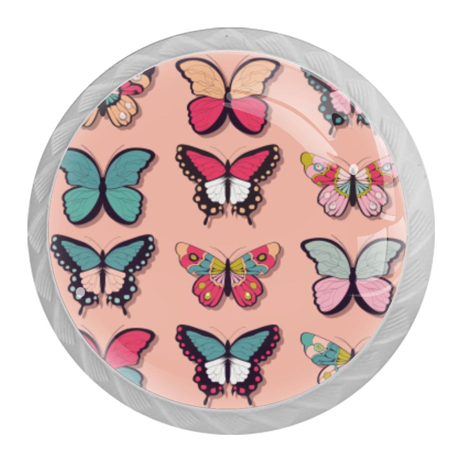 Tqmspg 4 Pieces Drawer Pulls Butterflies Door Knobs Dresser Handles for Kitchen Wardrobe Cupboard Hardware Furniture