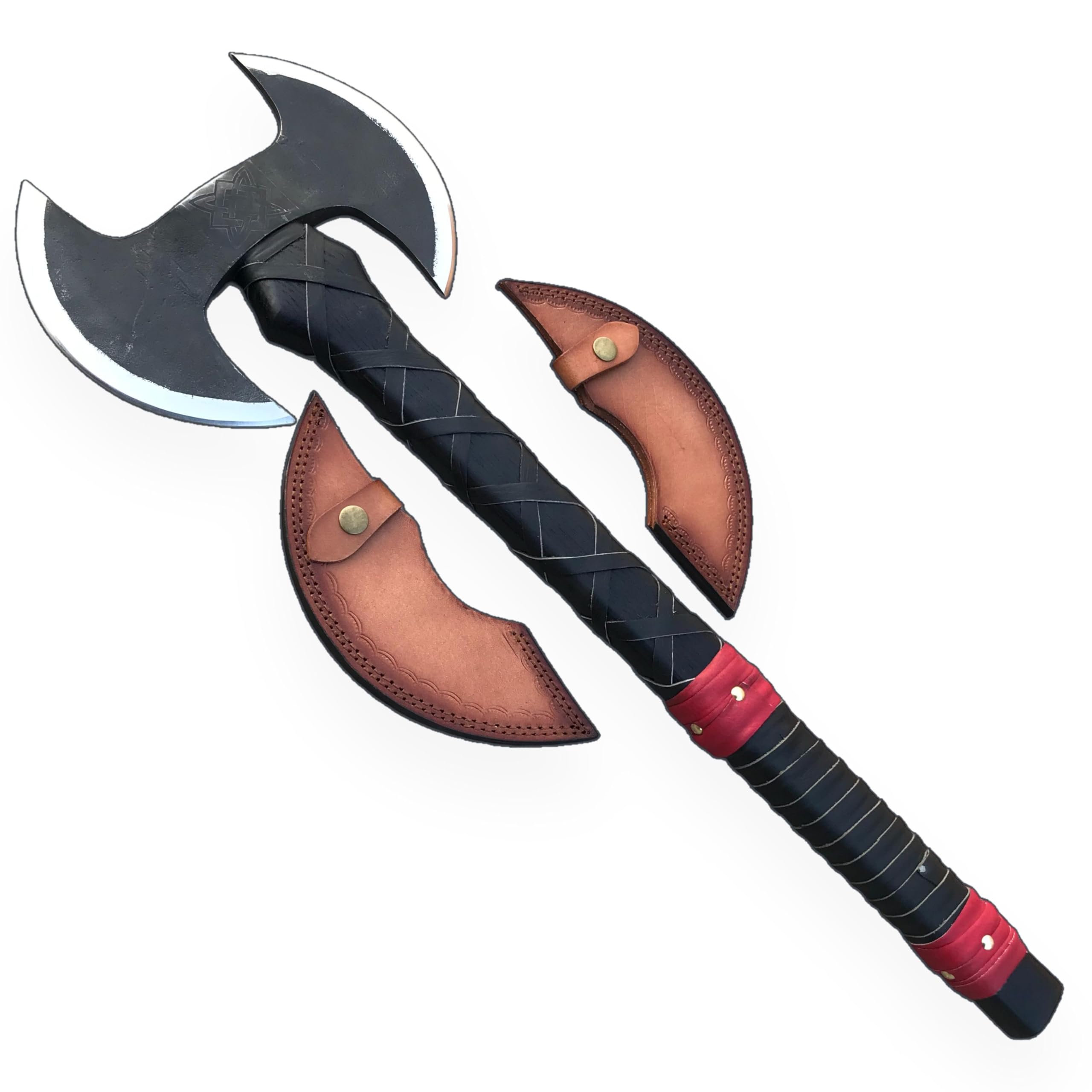 Handmade Double Head Axe Headed Ax Viking Axe Real Double Bit Axe Viking Axe Kr Axe Double Sidded Axe Berserker Axe Large Norse Axe Scandinavian Camping Hatchet Survival Hunting Outdoor Axe