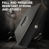 Vista 5 de Caja de efectivo con etiqueta inteligente con caja de seguimiento con bandeja de dinero, caja de dinero con llave, caja de dinero de metal duradero